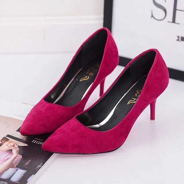 Lady High Heels – Pure Color Elegant Pumps